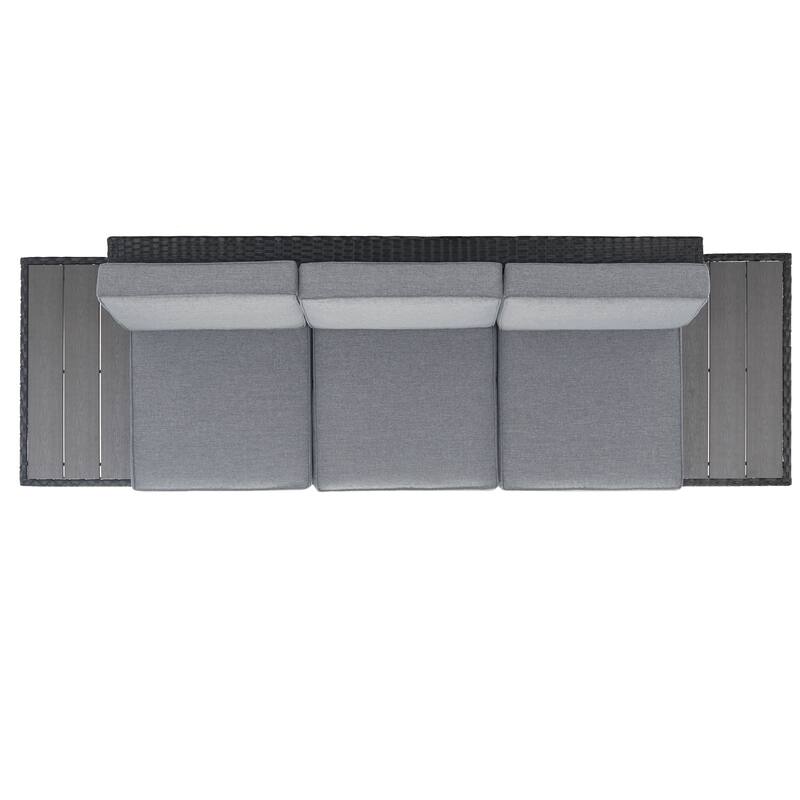 SAFAVIEH Outdoor Ladina 6-Piece Patio Conversation Set - 91"Wx26"Dx28"H