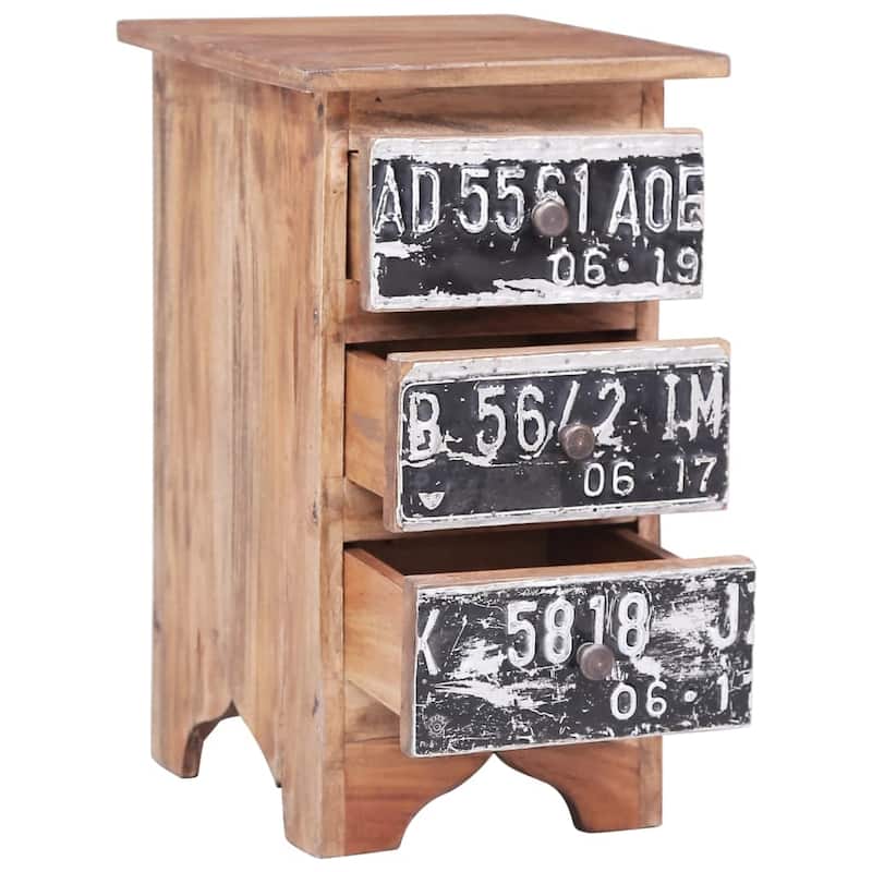 vidaXL Bedside Cabinet Solid Wood Mahogany