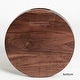 preview thumbnail 49 of 68, KINWELL Round Black Walnut Wood Serving Tray Ottoman Tray with Handles