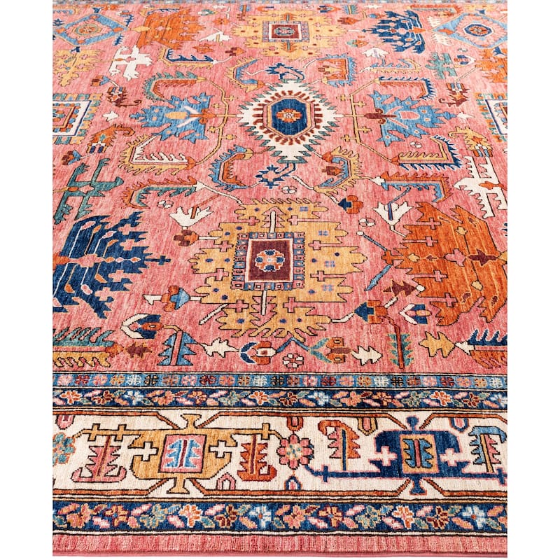 Serapi One-of-a-Kind Hand-Knotted Area Rug - Pink - 9' 1" x 11' 10"
