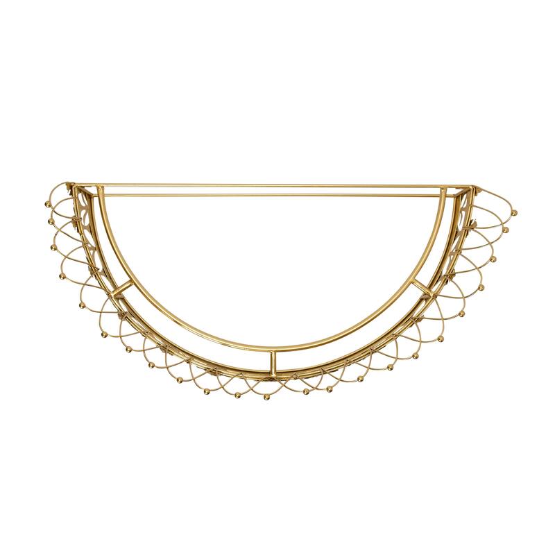 Decorative Metal Curtain or Canopy Crown - 29.0"L x 13.8"W x 7.9"H
