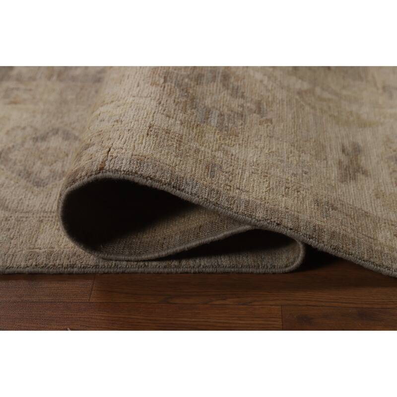 Vegetable Dye Oushak Turkish Area Rug Oriental Handmade Wool Carpet - 8'6"x 11'9"