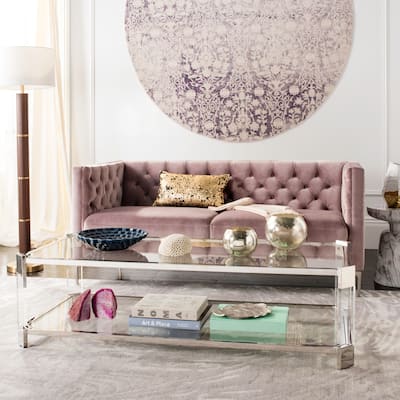SAFAVIEH Couture Gianna Glass Coffee Table- Clear - 58 In W x 26 In D x 16 In H