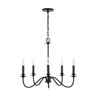 Weston 5-light Matte Black Chandelier