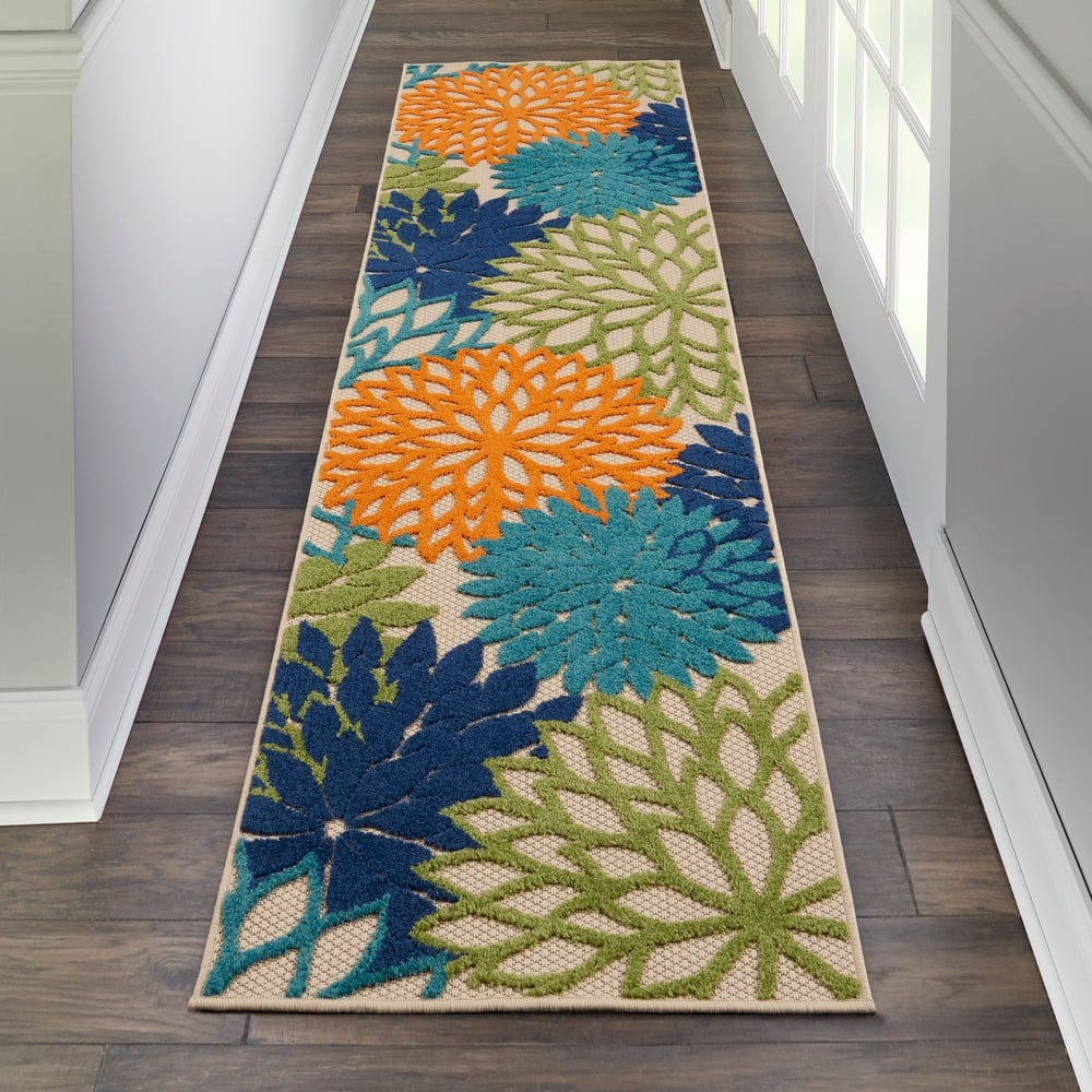 Nourison Aloha Floral Modern, Indoor/Outdoor Area Rug