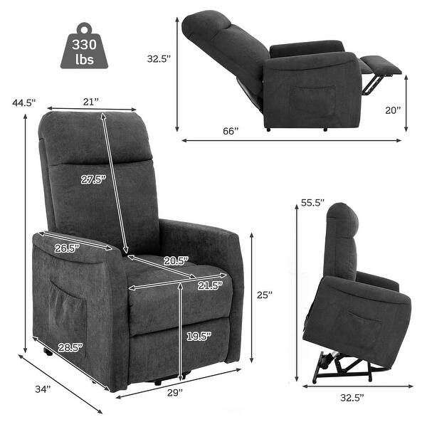 Costway Power Lift Recliner Chair for Elderly Living Room Chair w/ On