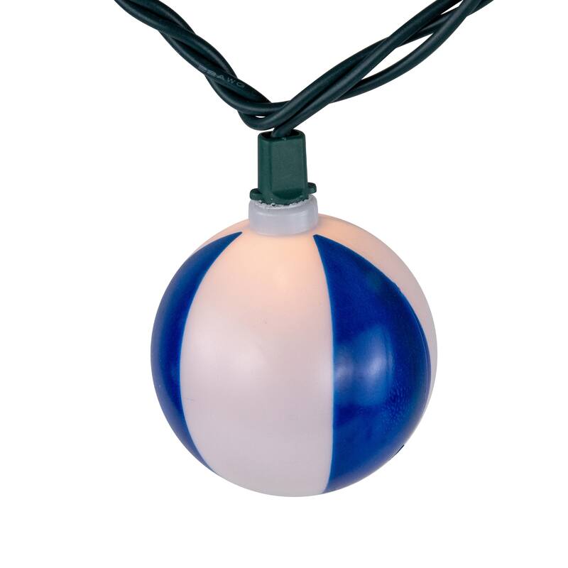 Beach Ball Patio Light Set - 6' Green Wire - 10ct - 102"