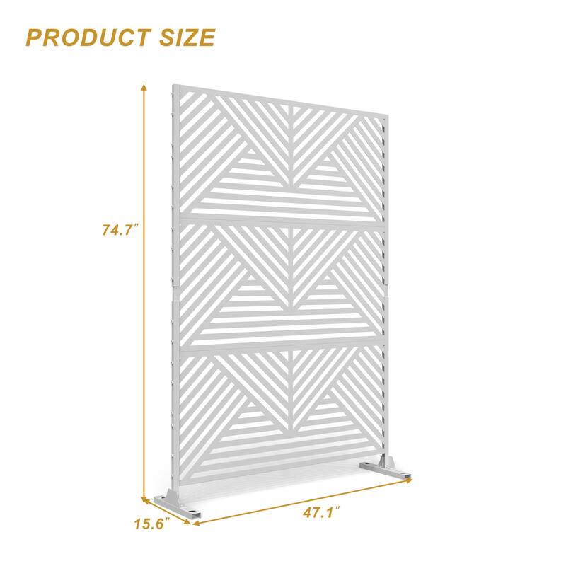 Outdoor Free Standing Metal Privacy Screen