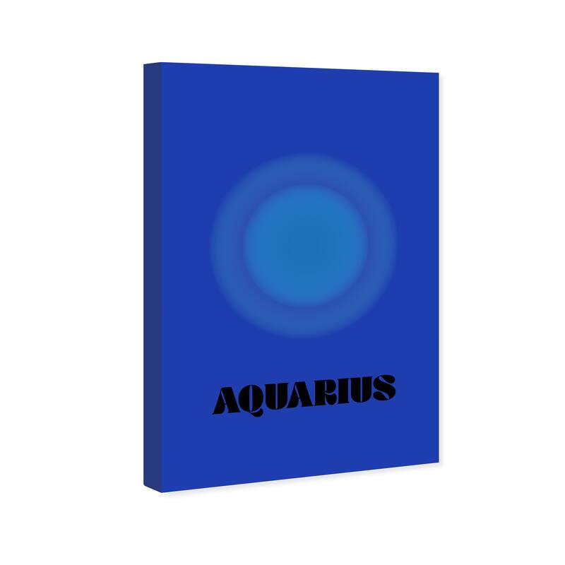 Wynwood Studio Canvas Spiritual and Religious Aura Aquarius Blue and Sapphire Blue Modern & Contemporary Wall Art Canvas Print