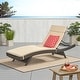 preview thumbnail 150 of 187, Salem Outdoor Wicker Adjustable Chaise Lounge with Cushion by Christopher Knight Home Brown+Textured Beige