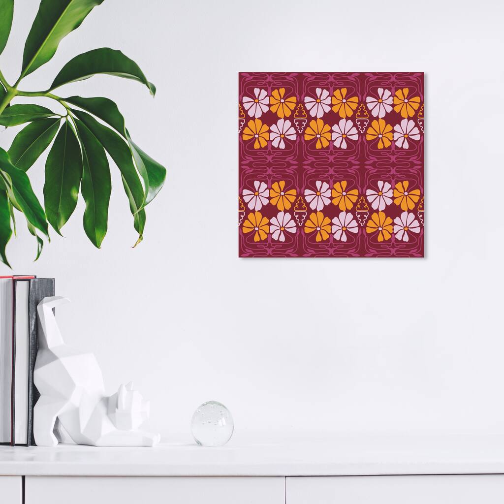 Wynwood Studio Canvas Floral and Botanical Flowers Like Butterflies Brown Modern & Contemporary Wall Art Canvas Print