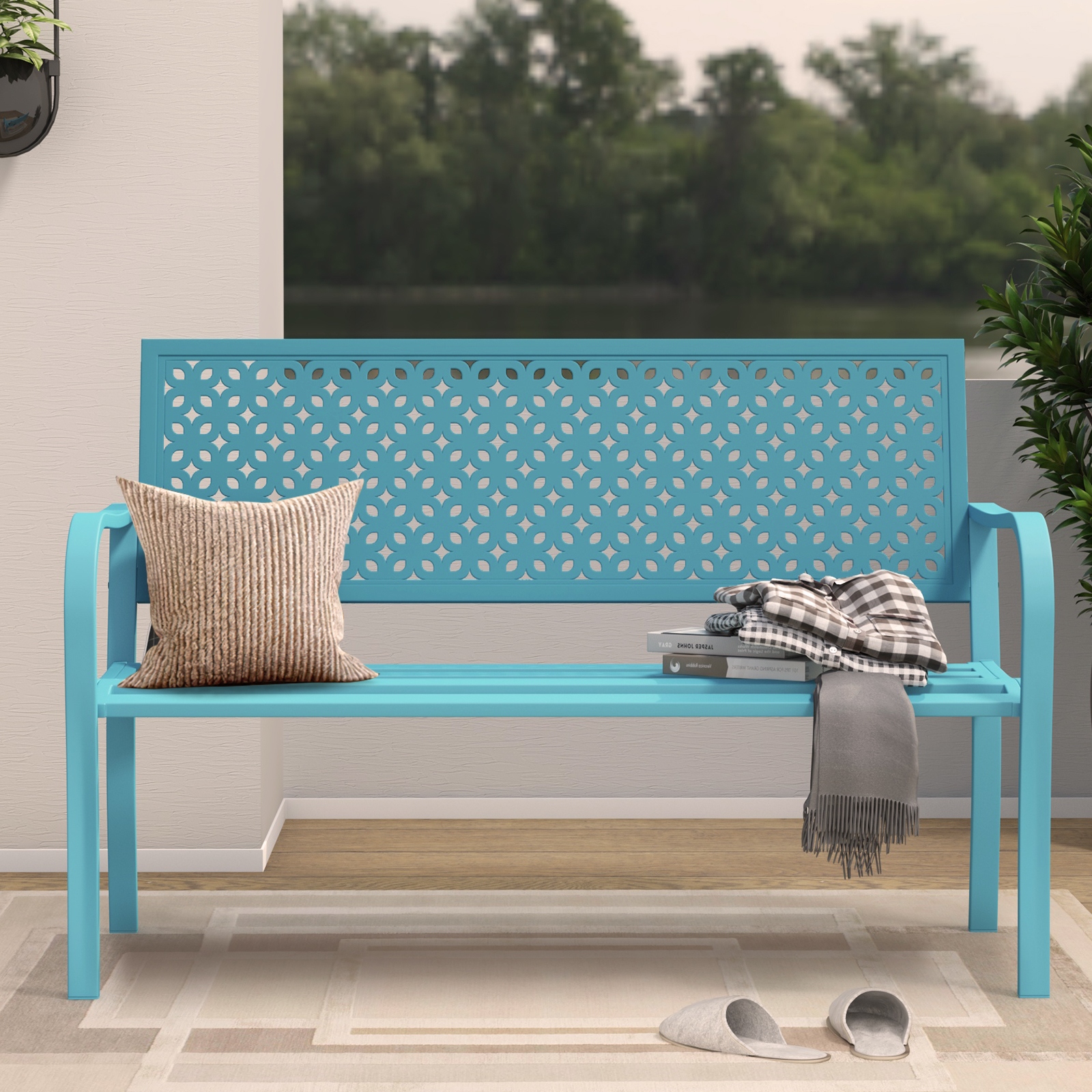 Mid century modern outdoor bench 2025
