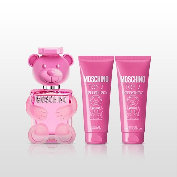 Moschino Toy 2 Bubble Gum 3 Piece Gift Set for Women- EDT, Body
