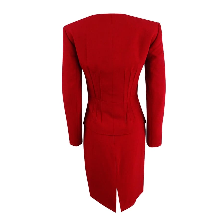red petite suit