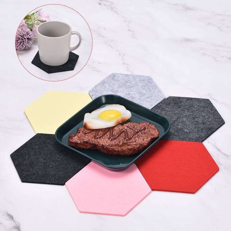 Felt Coasters, 9pcs Absorbent Pad Coaster for Drink Cup Pot Bowl Vase