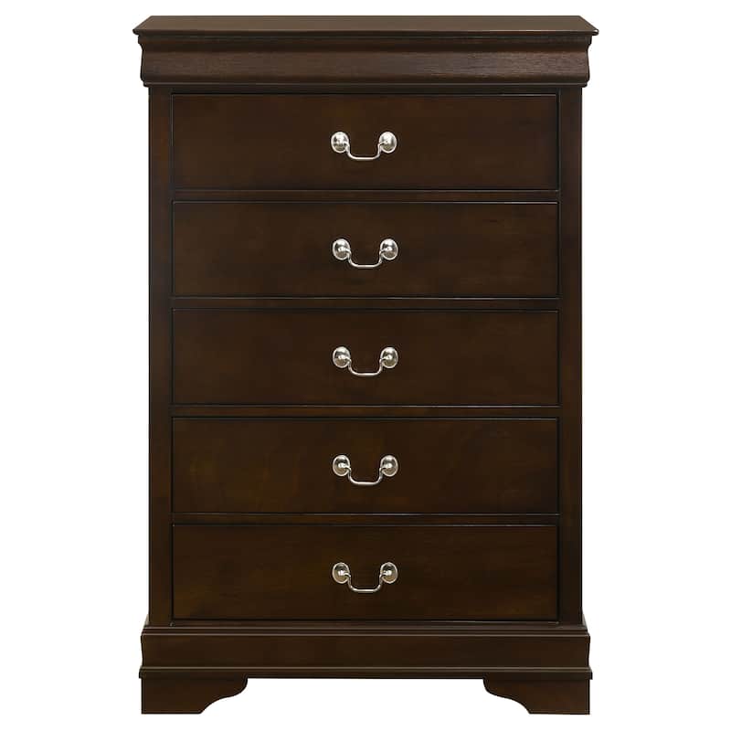 Louis Philippe Wood 5-drawer Bedroom Chest