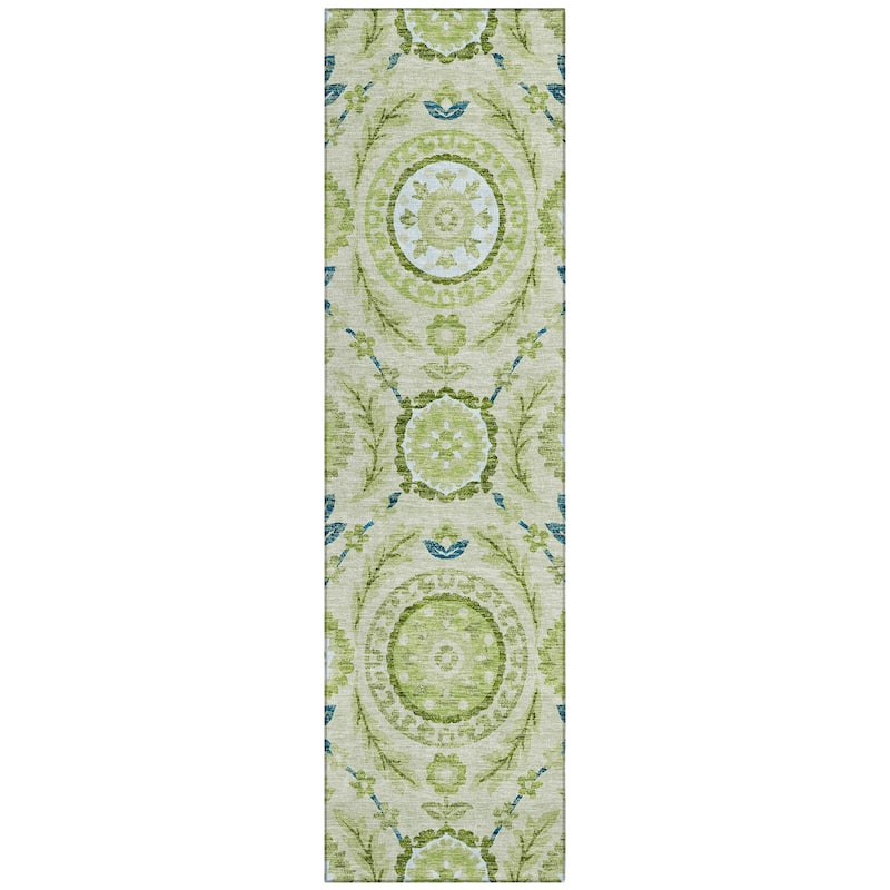Machine Washable Indoor/ Outdoor Chantille Boho Suzani Rug