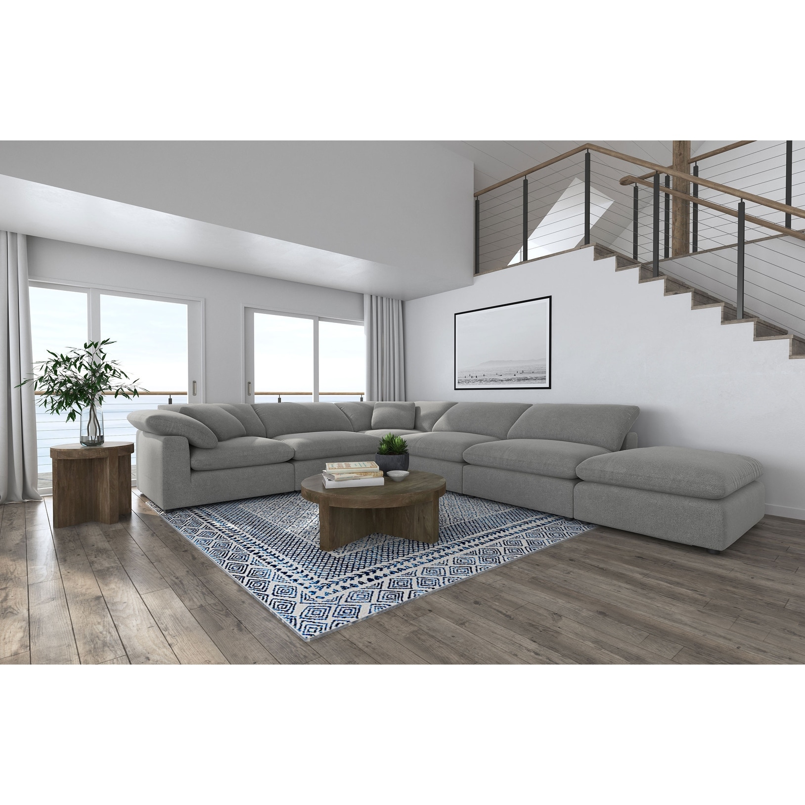 Raleigh 6-piece Boucle Upholstered Modular Sectional