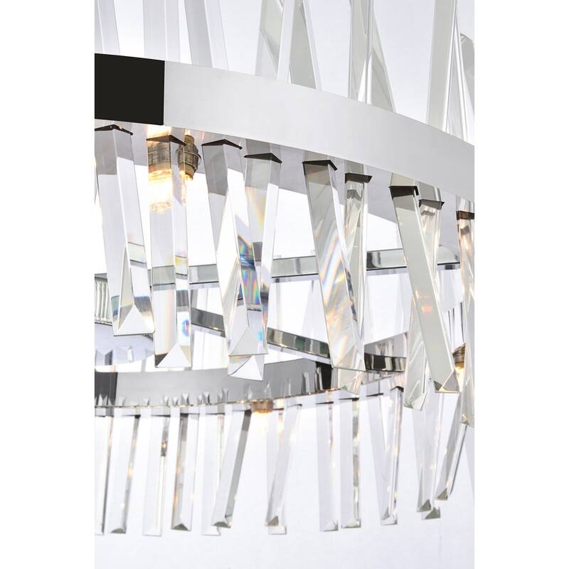 Indigo Home 32 inch crystal round chandelier light