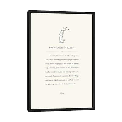 iCanvas "Velveteen Rab3it Book Page Illustration" by Holly Van Wyck Framed Canvas Print