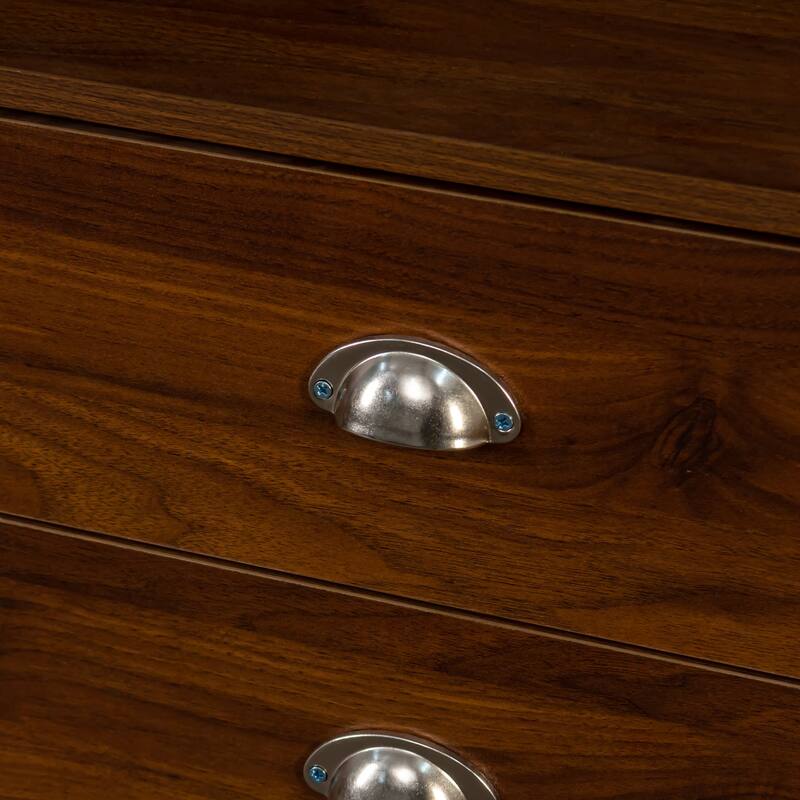 Wood Home Office Computer Desk with Hutch and Drawers