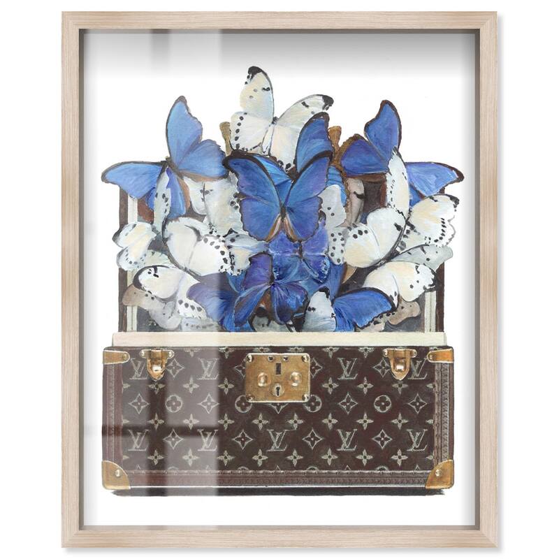 Luxurious Butterflies Shadowbox by Art Remedy - Natural - 24" x 30"