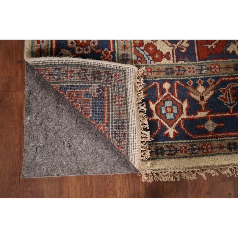 Geometric Heriz Serapi Oriental Area Rug Hand-Knotted Wool Carpet - 7'11"x 9'6"