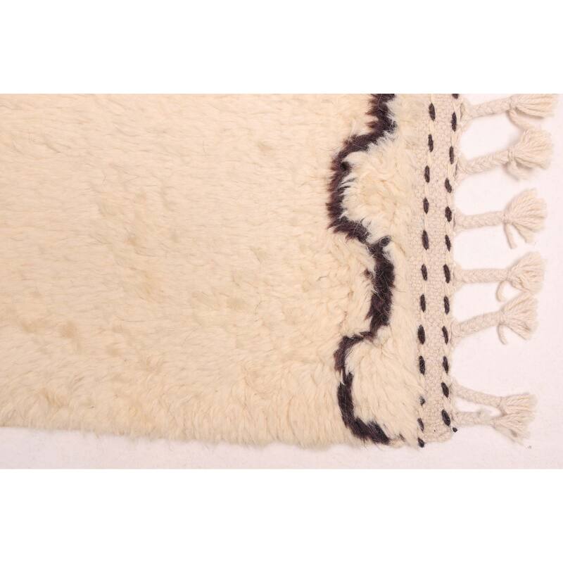 ECARPETGALLERY Hand-knotted Pak Finest Marrakesh Cream Wool Rug - 5'11 x 7'10