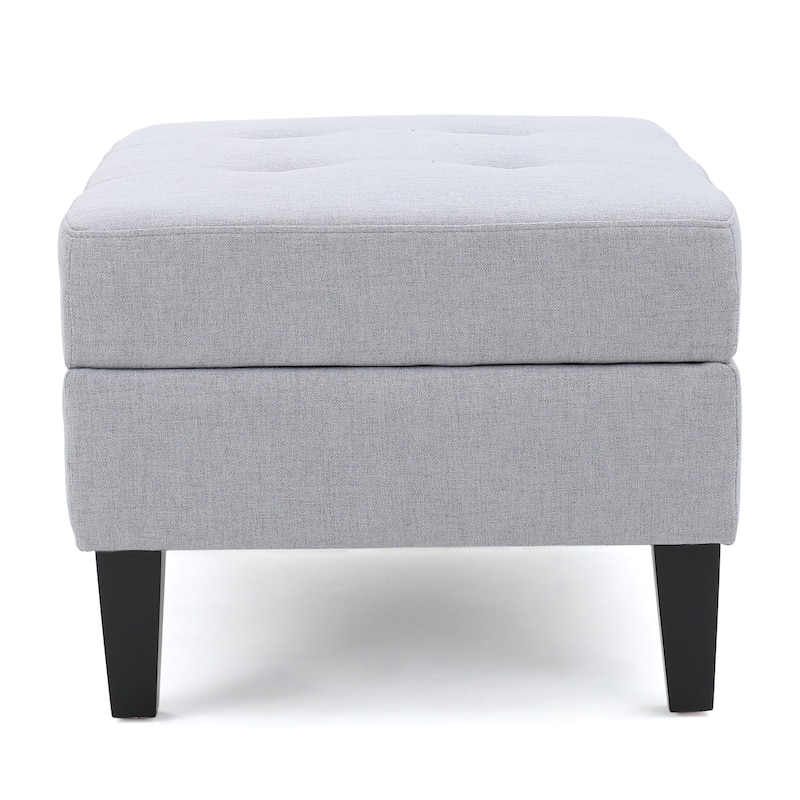 Zahra Tufted Fabric Storage Ottoman by Christopher Knight Home