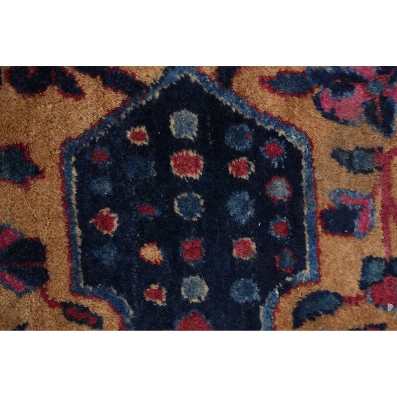 Hand Knotted Oriental 100% Kork Wool Carpet Traditional All-Over Oranges & Rust Kerman Area Rug - 18' 2'' X 11' 9''