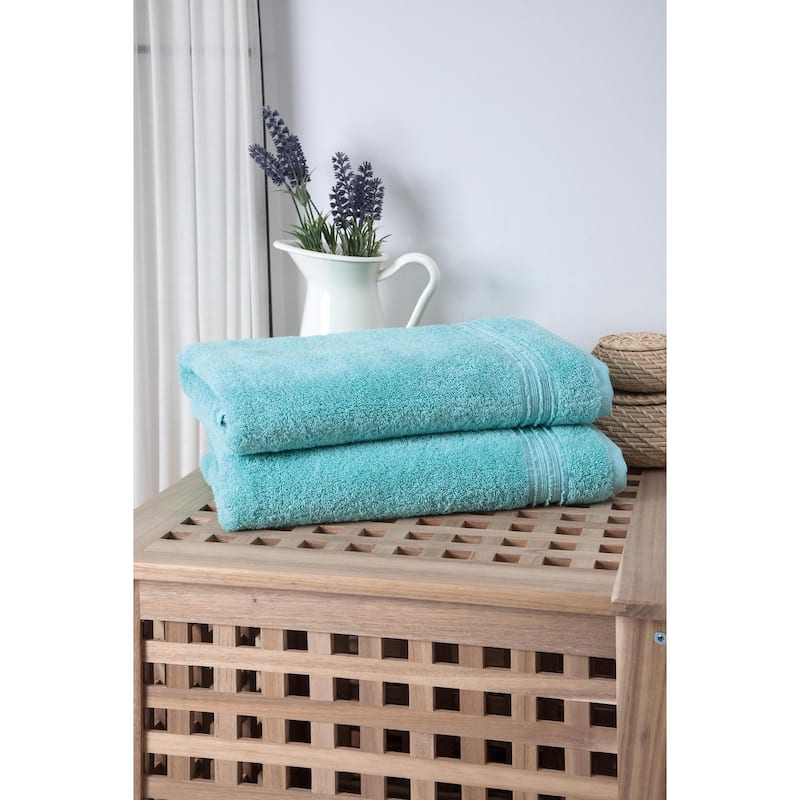 Ozan Premium Home 100% Genuine Turkish Cotton Cascade Bath Towel(Set of 2)