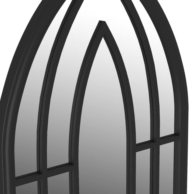 vidaXL Mirror Black Iron, Glass 39.4 x 17.7 in Mirror Mirror Other - 17.7 x 39.4 x 39.4 in