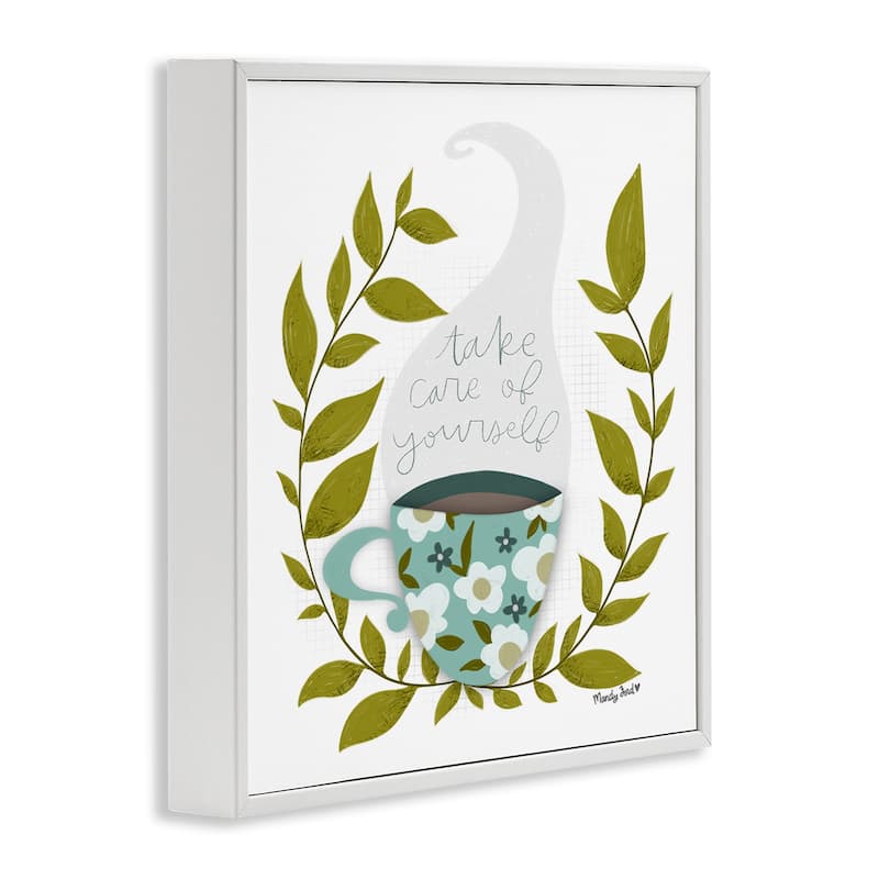 Stupell Take Care with Relaxing Coffee Framed Giclee Art Design By Mandy Ford Art + Illustration