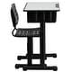preview thumbnail 3 of 5, Pedestal Frame Adjustable Height Student Desk and Chair - 23.63"W x 17.75"D x 28.25" - 31.50"H