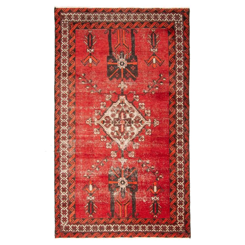 ECARPETGALLERY Hand-knotted Antalya Vintage Red Wool Rug - 3'9 x 6'5