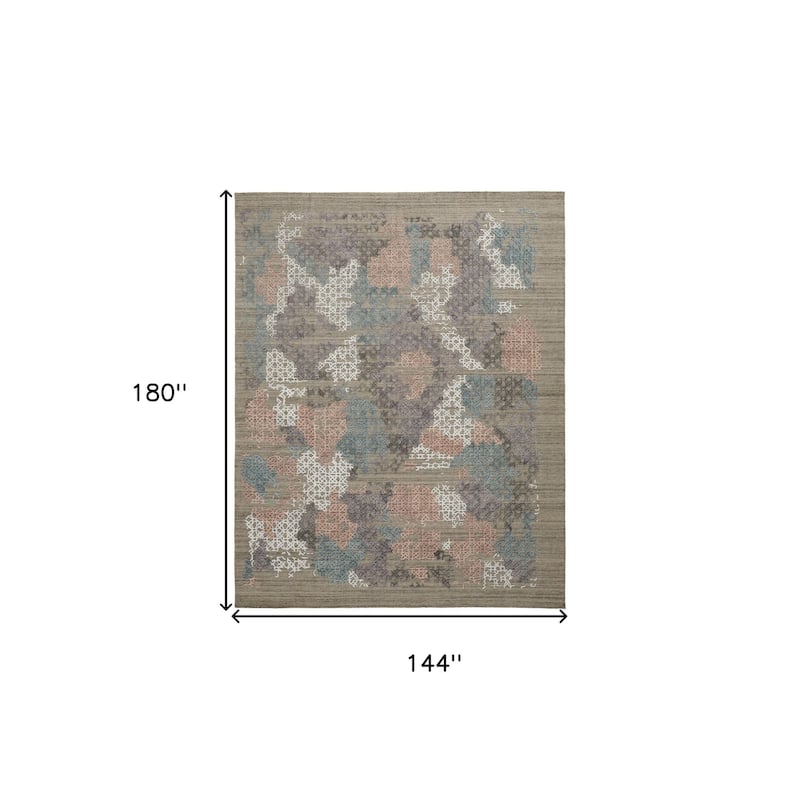 Xuna Distressed Abstract Woven Area Rug By HomeRoots - 180