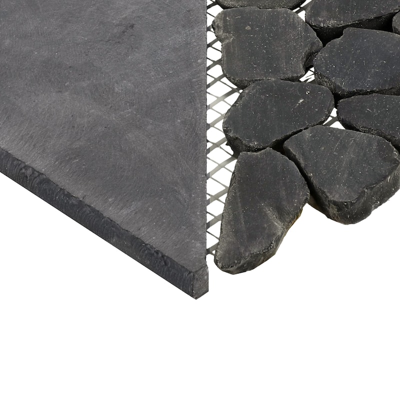 Daltile Pebble Oasis Natural Stone Art Deco Pebble Mosaic 11" x 11" (11 PC per Carton) (10.78 SQFT per Carton)