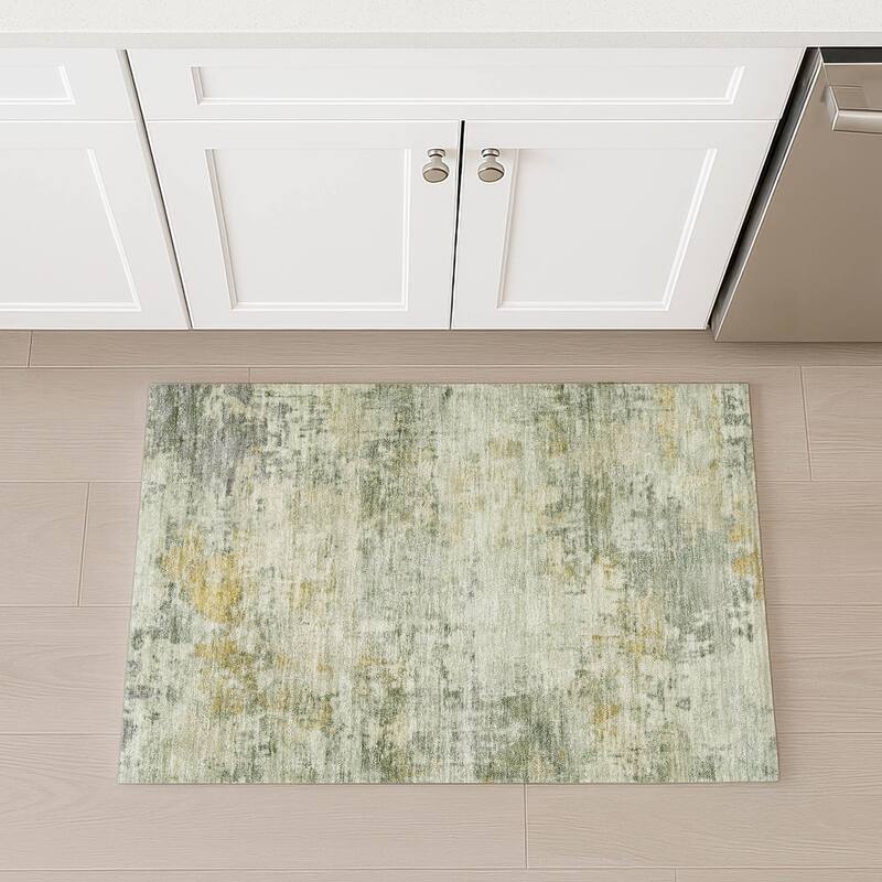 Machine Washable Indoor/ Outdoor Modern Casual Chantille Rug