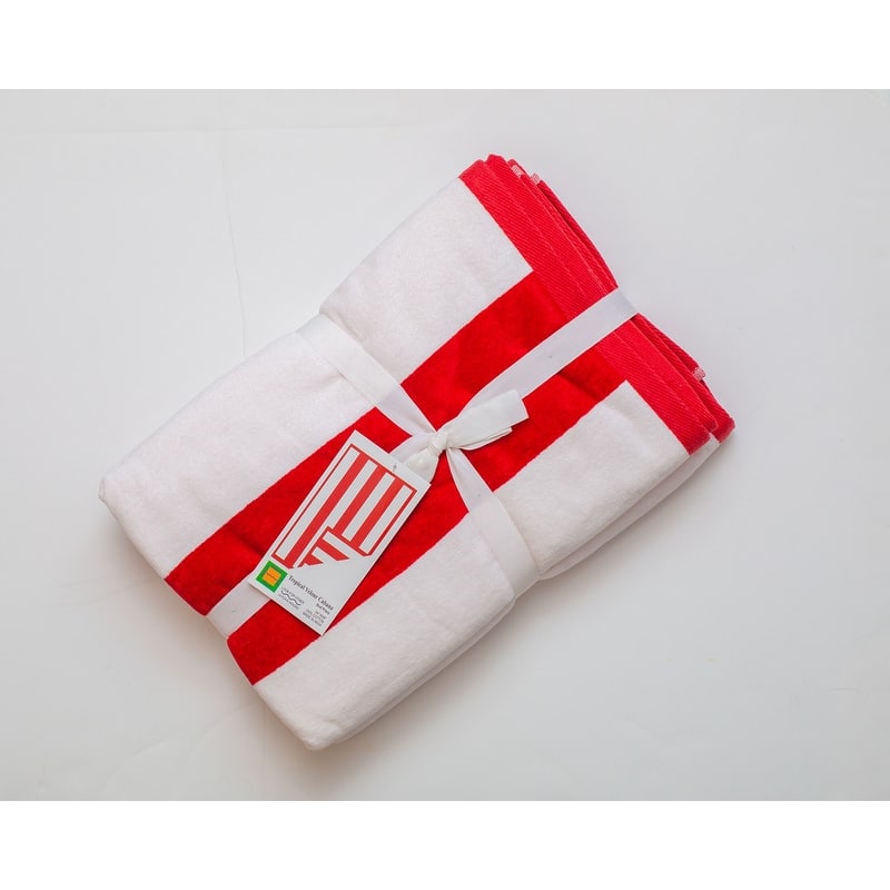 2 PK Tropical Cabana 100 Cotton Beach Towel