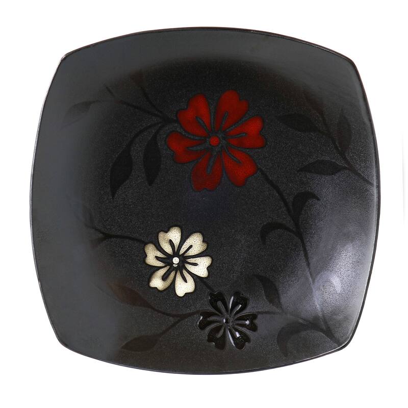 Hometrends Evening Blossom 4 Piece 8 Inch Salad Plate Set