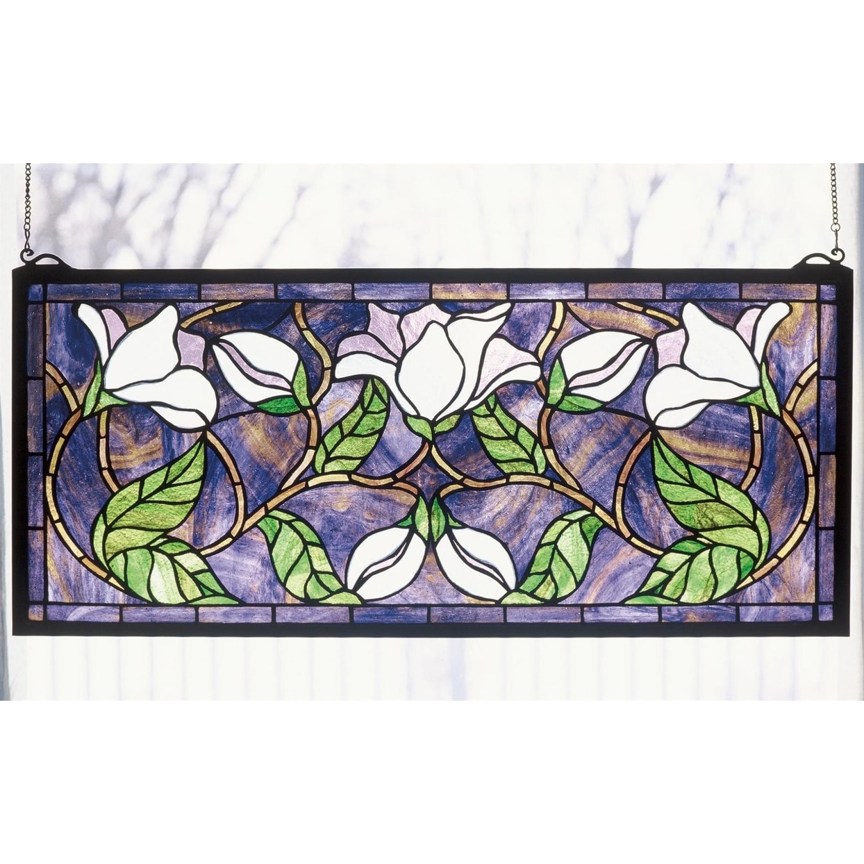 Meyda Tiffany Stained Glass Tiffany Window from the Floral Elegance