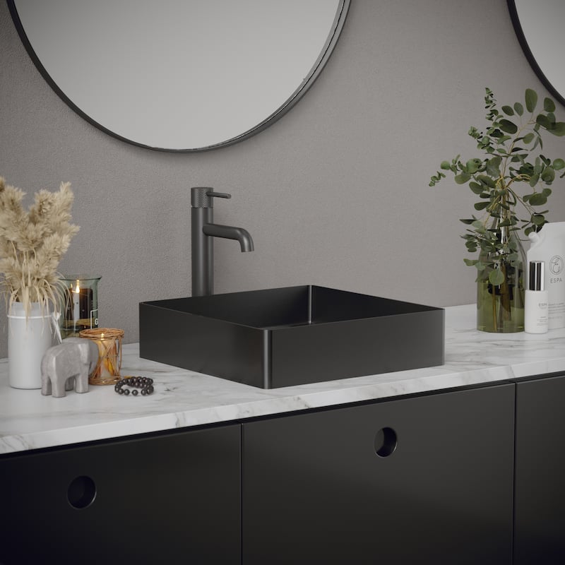 Karran Cinox Stainless Steel Square Vessel Sink