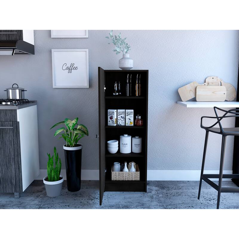 Richmond Rectangle Pantry Cabinet - Black