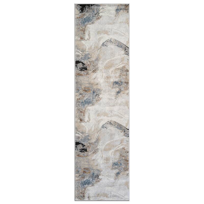 Neutral Desert Drift Area Rug for Living Room, Entryway, or Family Spaces - Easy to Clean and Comfortable Underfoot