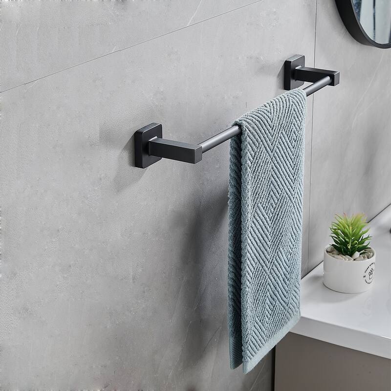 4-Piece Bath Hardware Set with Towel Bar,Towel Ring,Toilet Paper Holder and Towel Hook