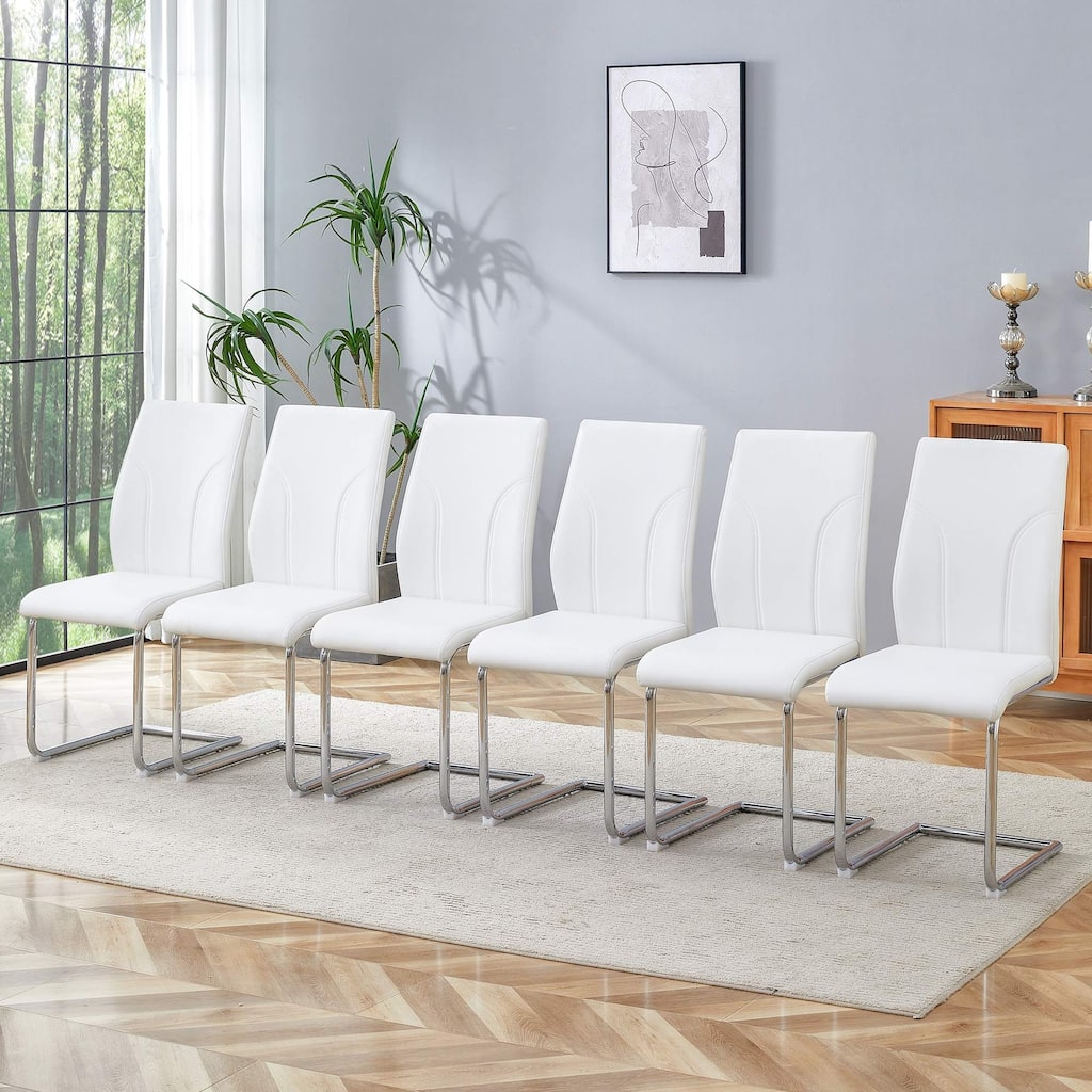 PU Upholstered Dining Chairs (Set of 4/6)