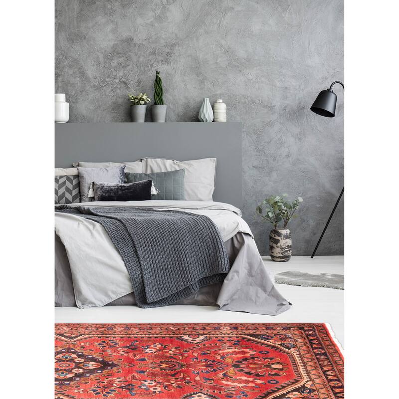 ECARPETGALLERY Hand-knotted Anatolian Vintage Red Wool Rug - 5'3 x 10'4