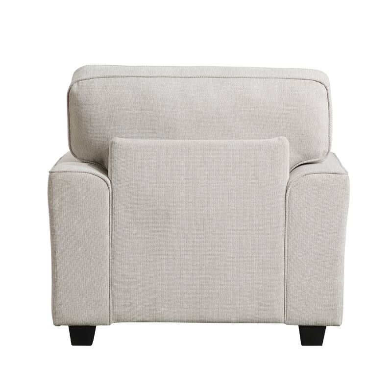 Brady Accent Armchair, Sand Brown Chenille, Nailhead Trim, Black Legs