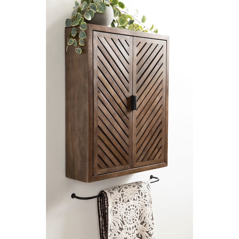 Kate and Laurel Mezzeta Tall 2-Door Bath Cabinet