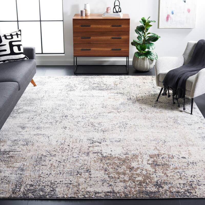 SAFAVIEH Aston Sarit Modern Abstract Rug - 9'x12' - Ivory/Grey